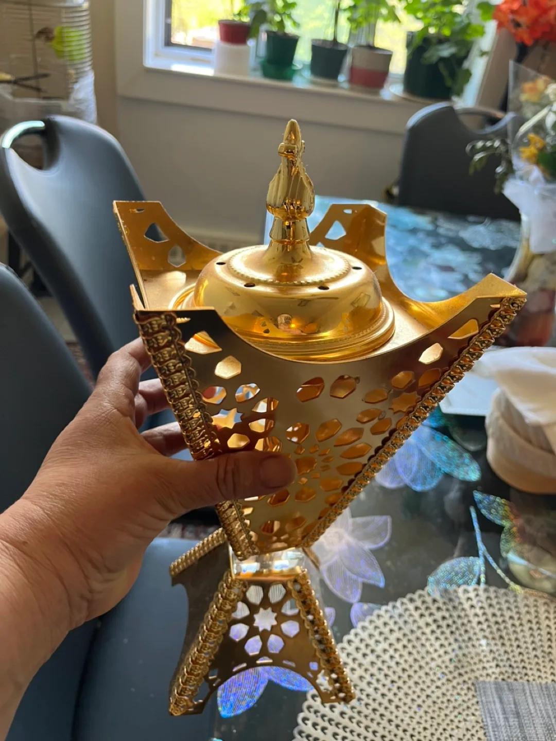 Gold Tone Incense Burner thumbnail