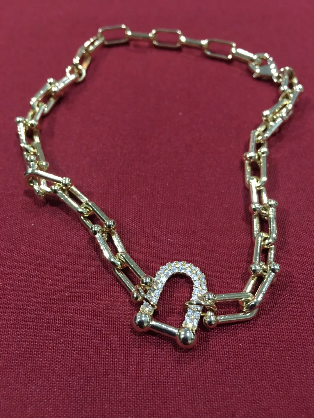 Gold Tone Link Bracelet & Earrings Set image indicator(2)