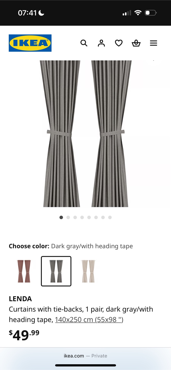 MOVE OUT SALE - IKEA Lenda Curtains with Tie-backs - photo 2