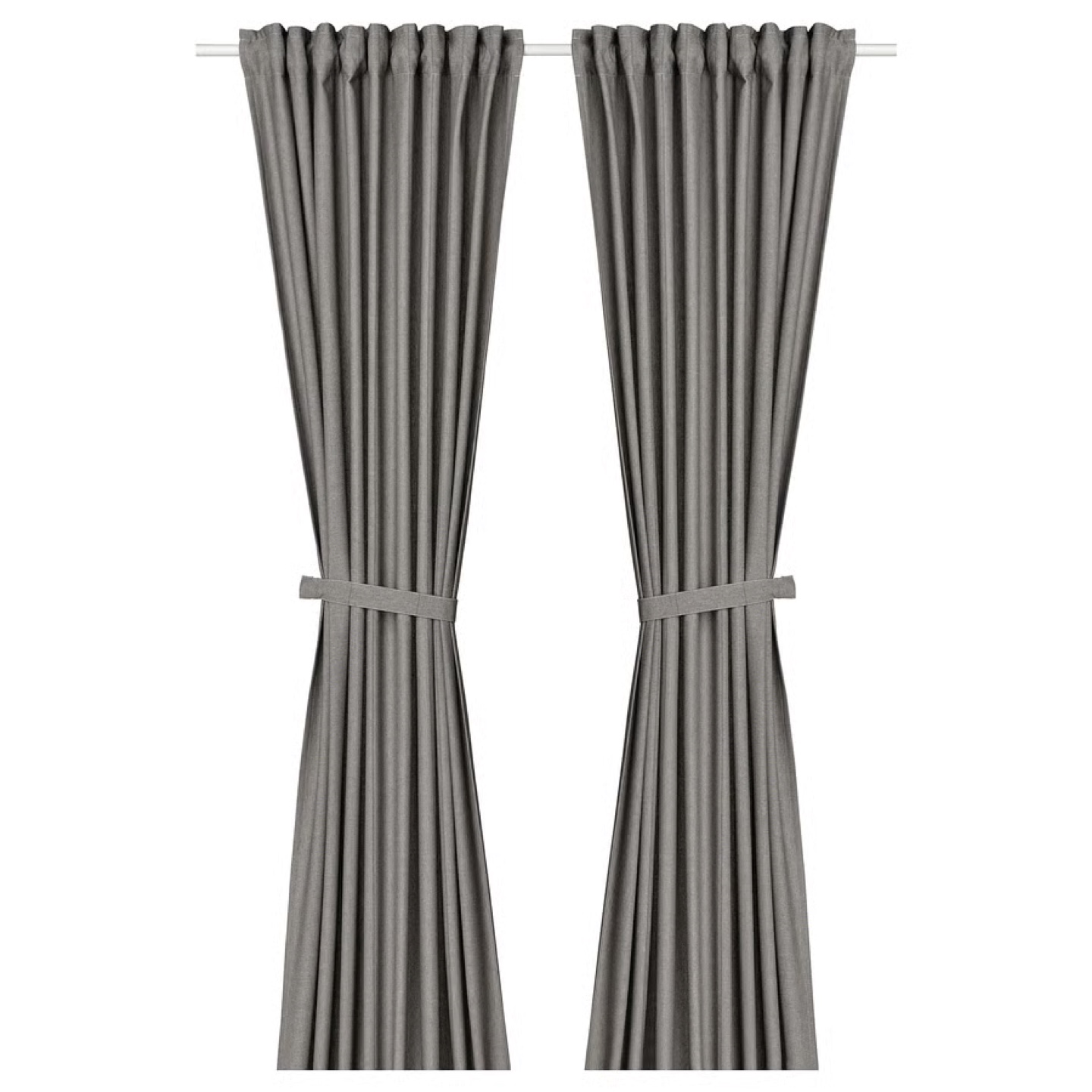 MOVE OUT SALE - IKEA Lenda Curtains with Tie-backs