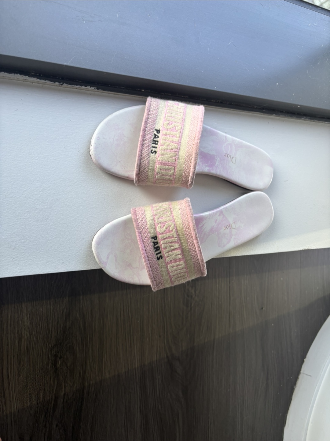 Dior Pink Christian Dior Paris Slides Size 38