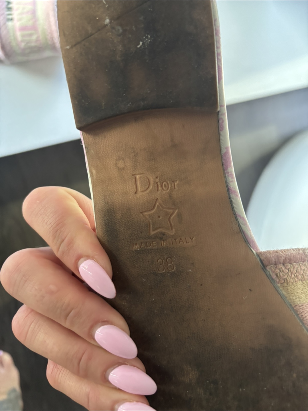Dior Pink Christian Dior Paris Slides Size 38 - photo 3