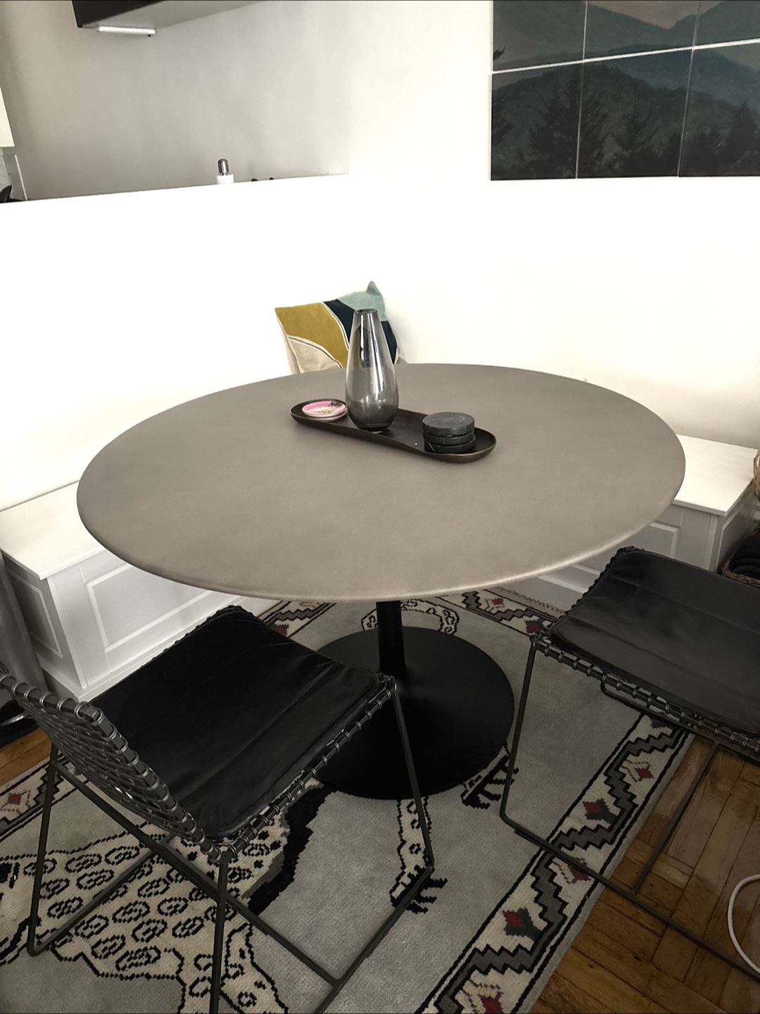 48" Round Concrete Dining Table