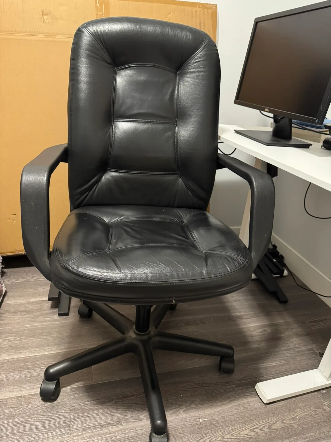 Black Leather Office Chair thumbnail