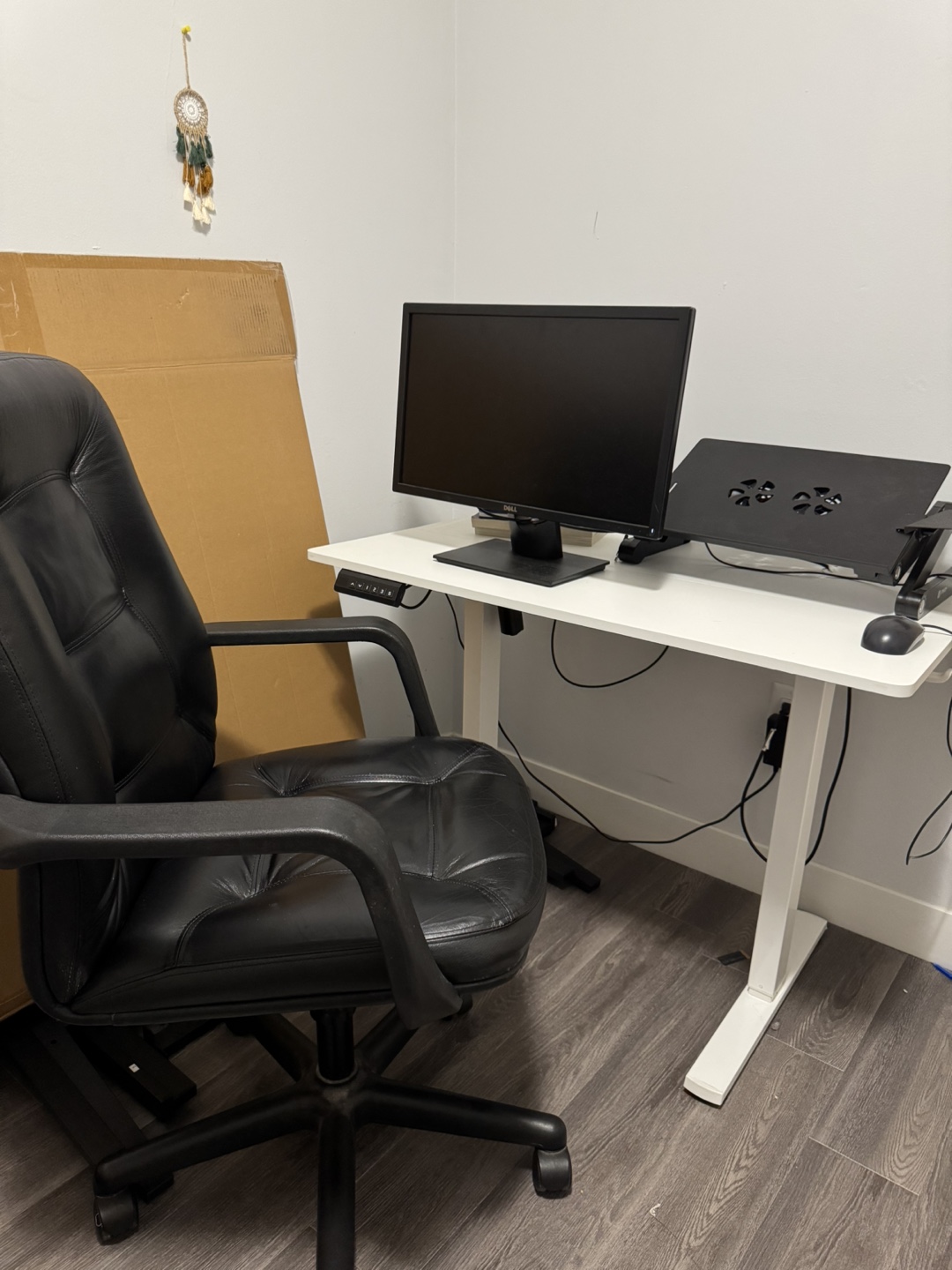 Black Leather Office Chair - photo 2