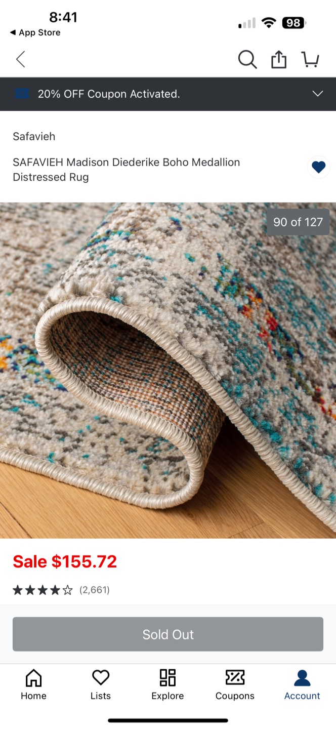 Safavieh Madison Diederike Boho Medallion Distressed Rug - photo 5