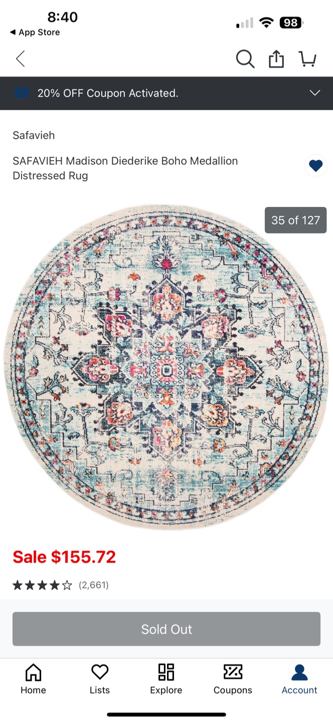 Safavieh Madison Diederike Boho Medallion Distressed Rug - photo 3