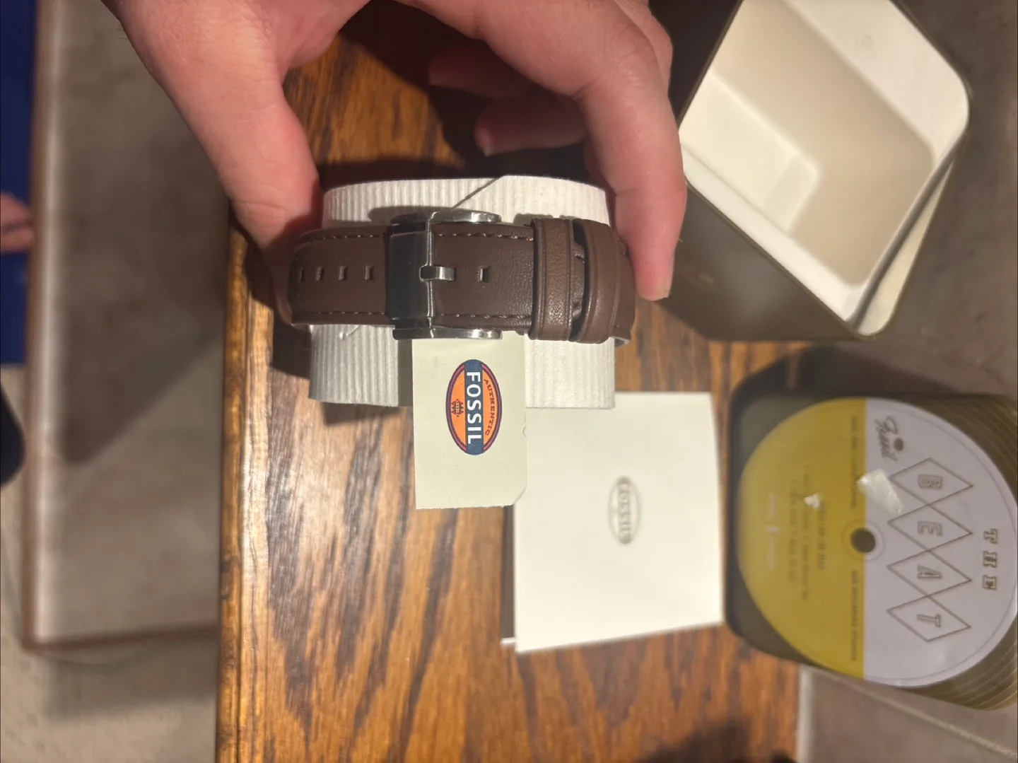 Fossil FS4813 Brown Leather Watch with Box image indicator(3)