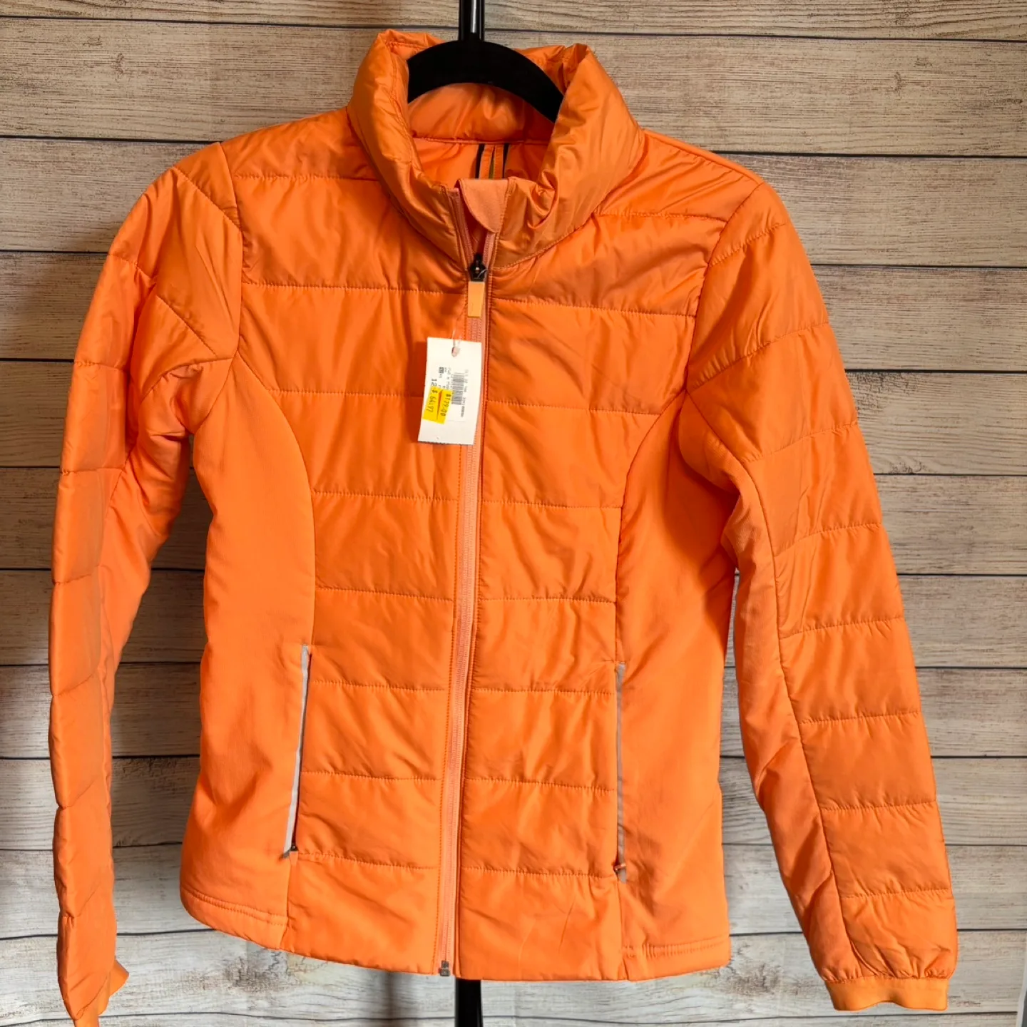 XS NWT Orange Light Puffer Jacket thumbnail