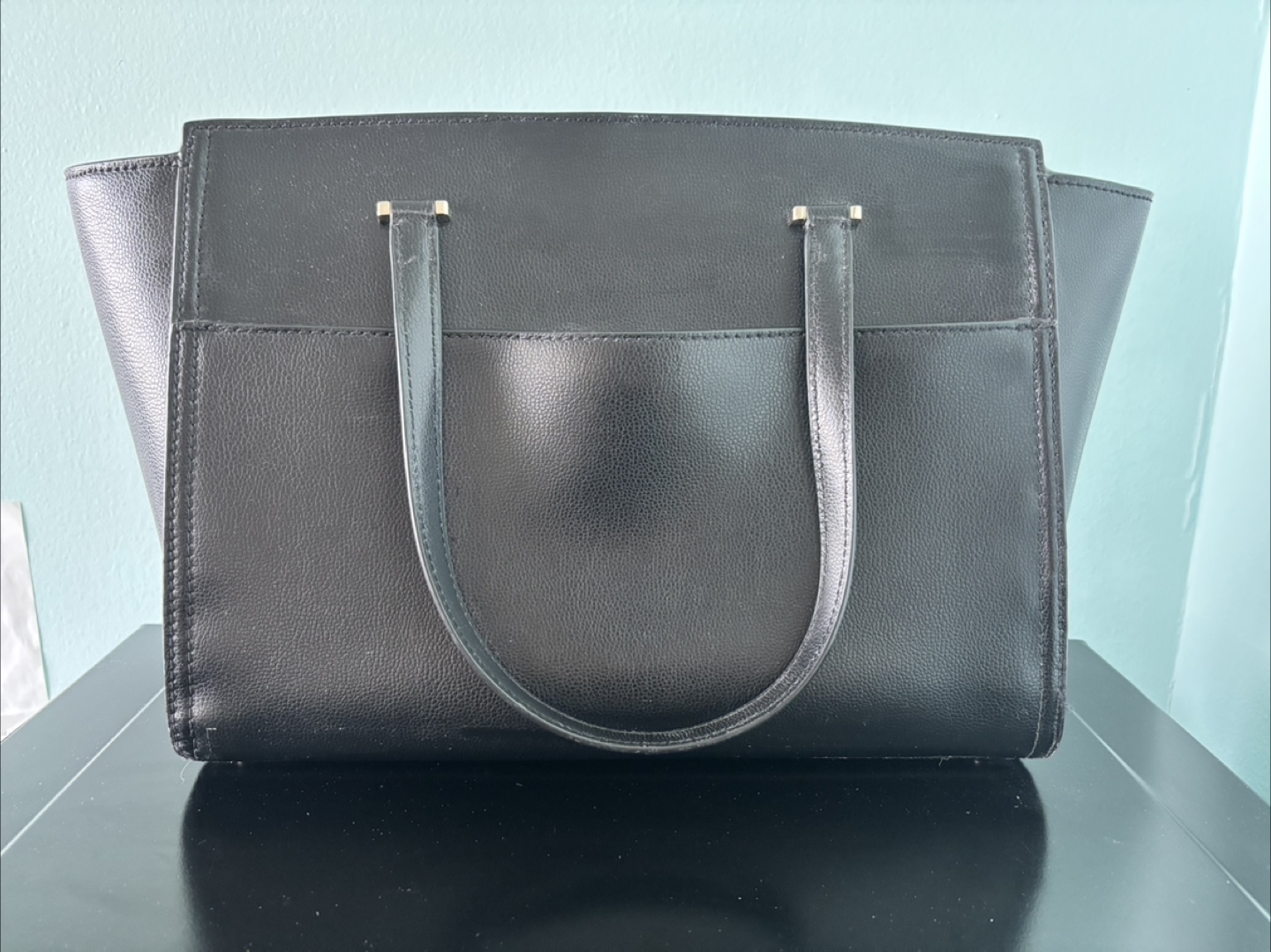 Authentic Kate Spade Black Leather Tote Bag - photo 2