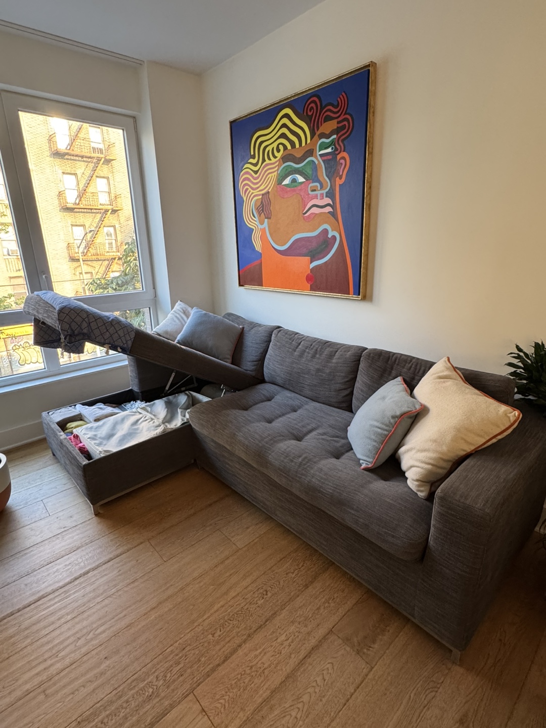 Article Soma Grey Sectional Sofa with Pullout Bed - photo 2