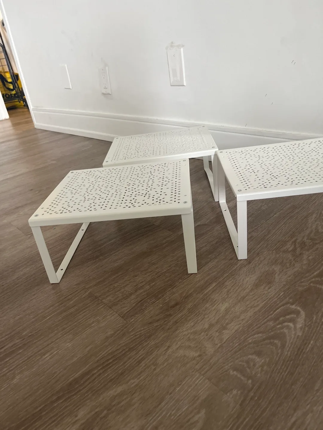 IKEA White Metal Step Stools (Set of 4) image indicator(2)