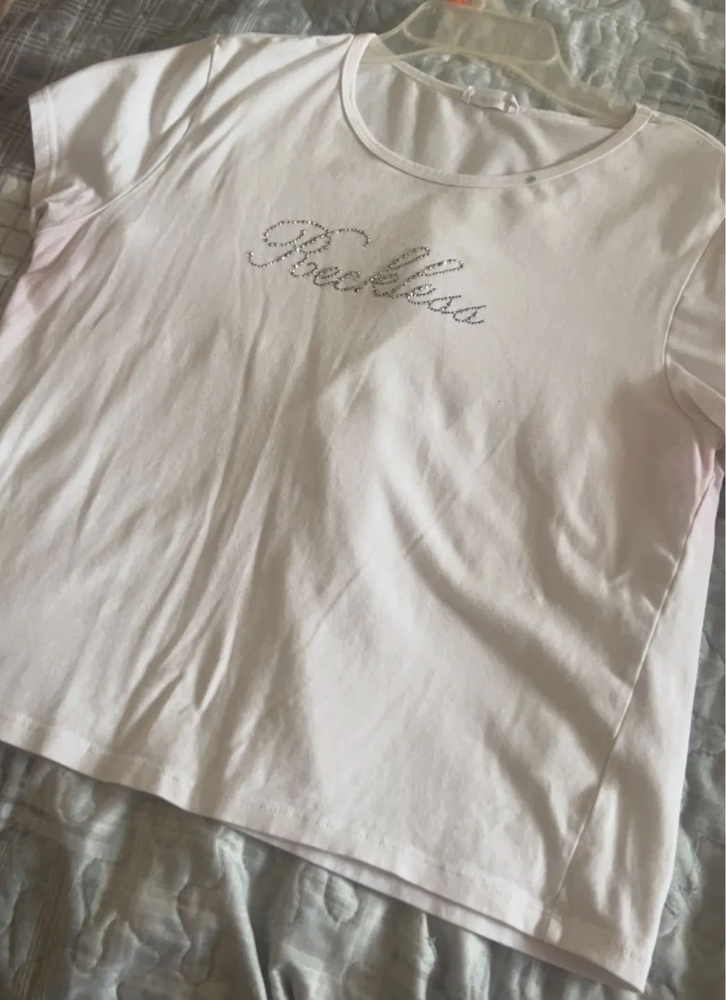 Adene White T-shirt with 'Reckless' design thumbnail