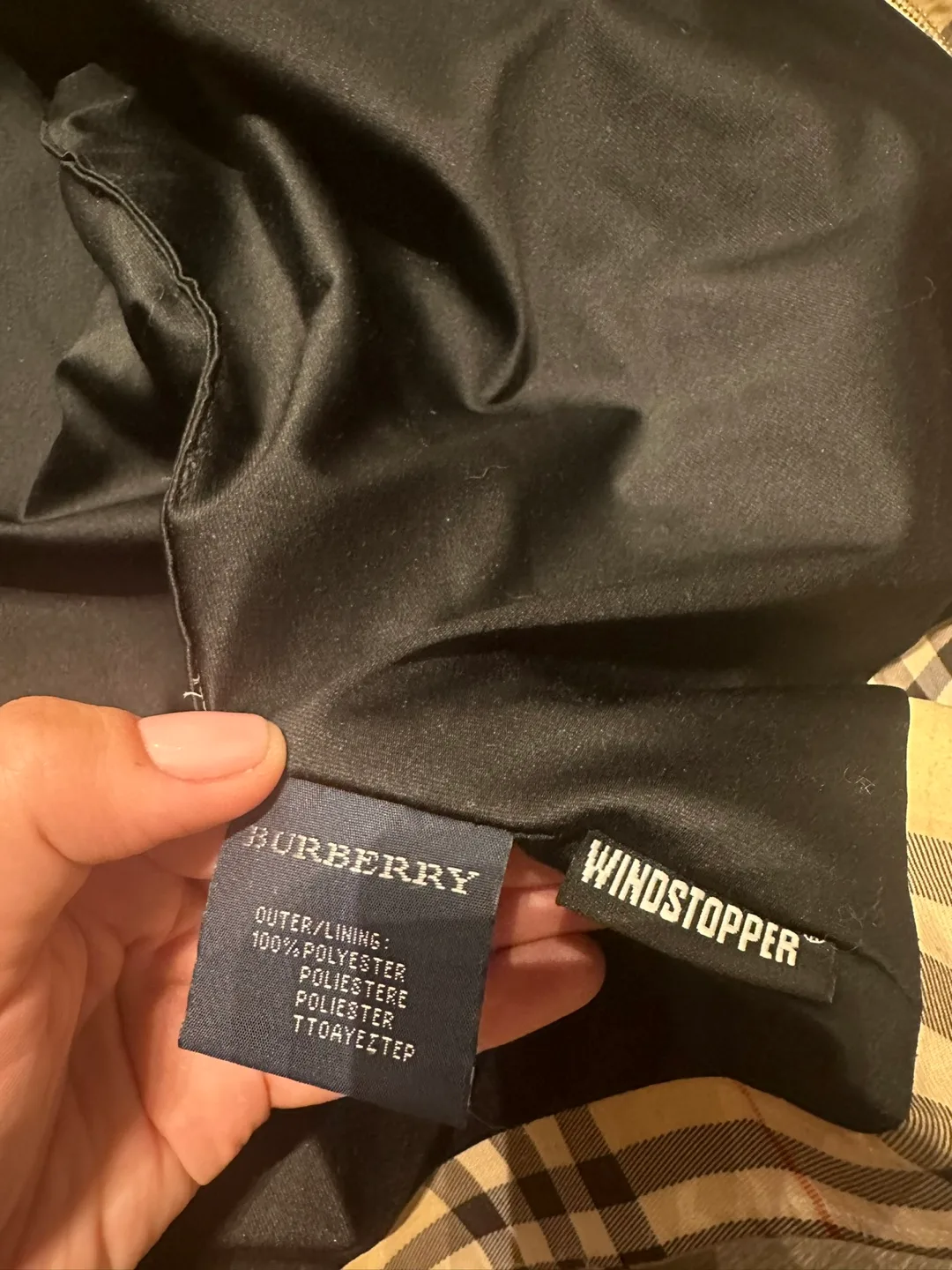 100% Authentic Burberry Golf Jacket Check Mens L image indicator(7)