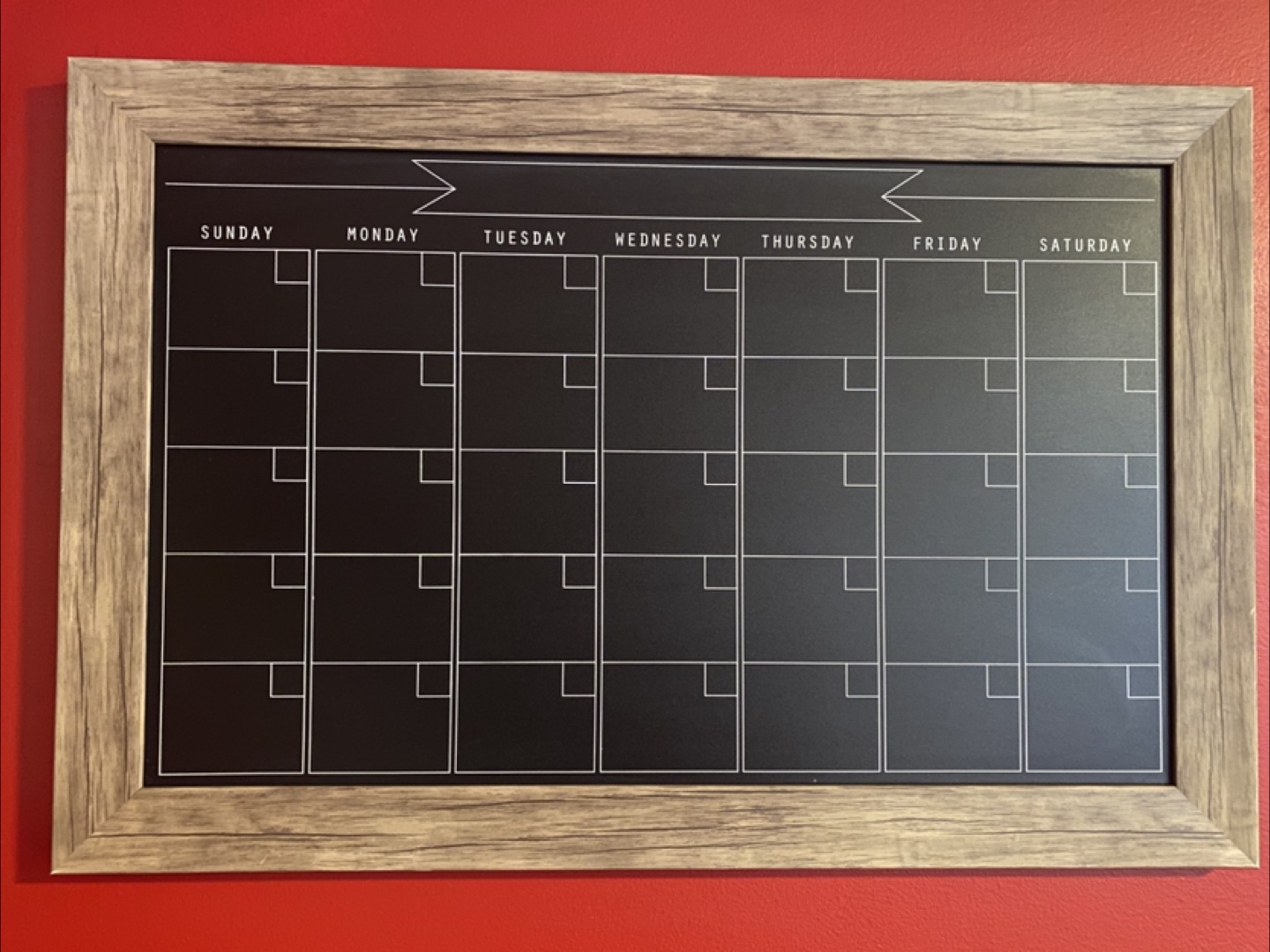 Chalk Calendar Board with Markers