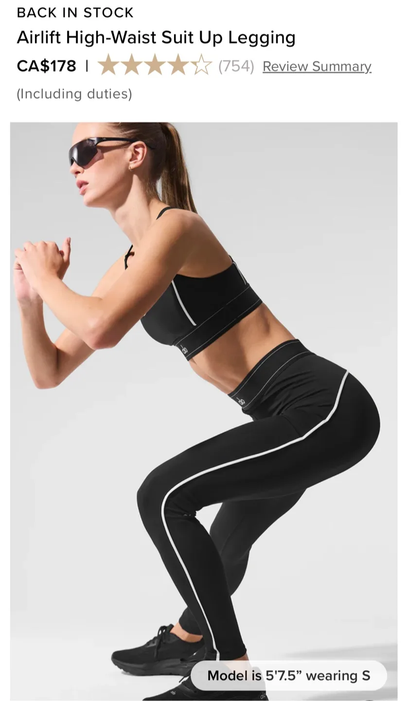 ALO Airlift Suit Up Bra & Leggings Set - Black image indicator(5)