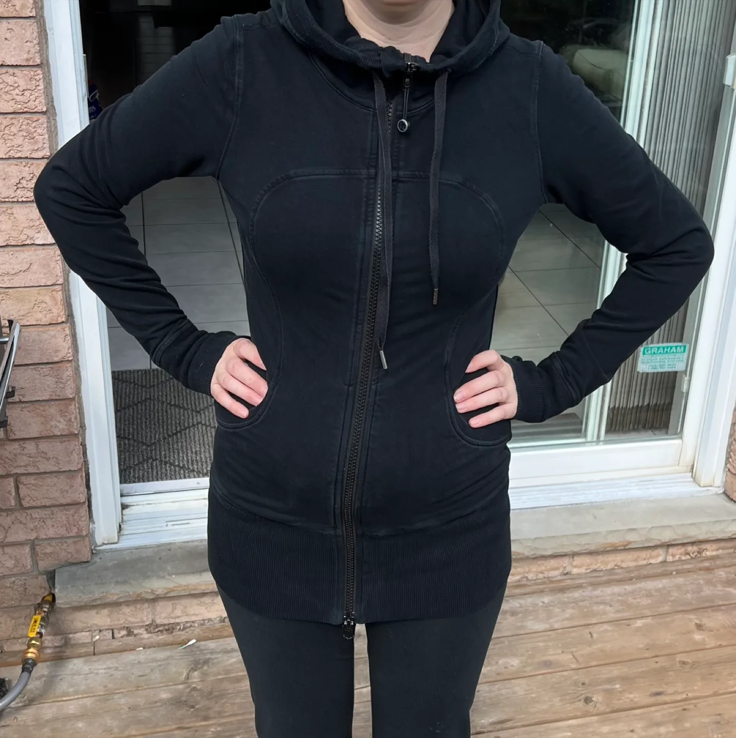 Lululemon Black Hoodie, Size 8 thumbnail