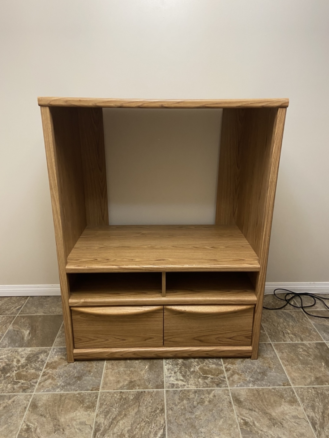 Solid Oak Wood Tv Stand by The Brick