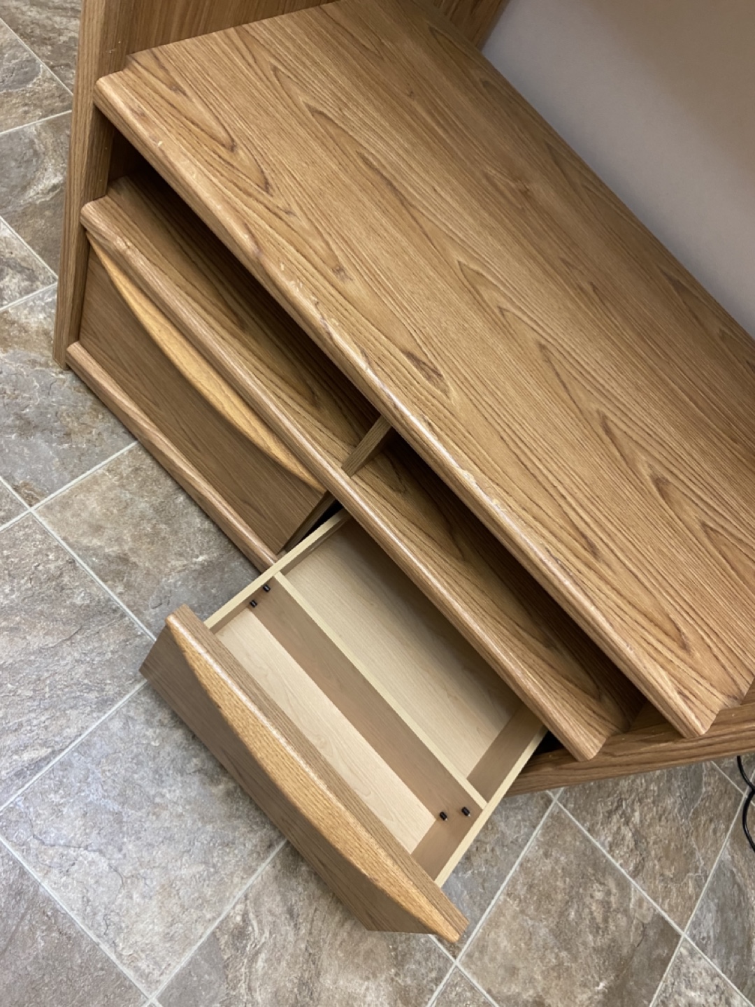 Solid Oak Wood Tv Stand by The Brick - photo 3