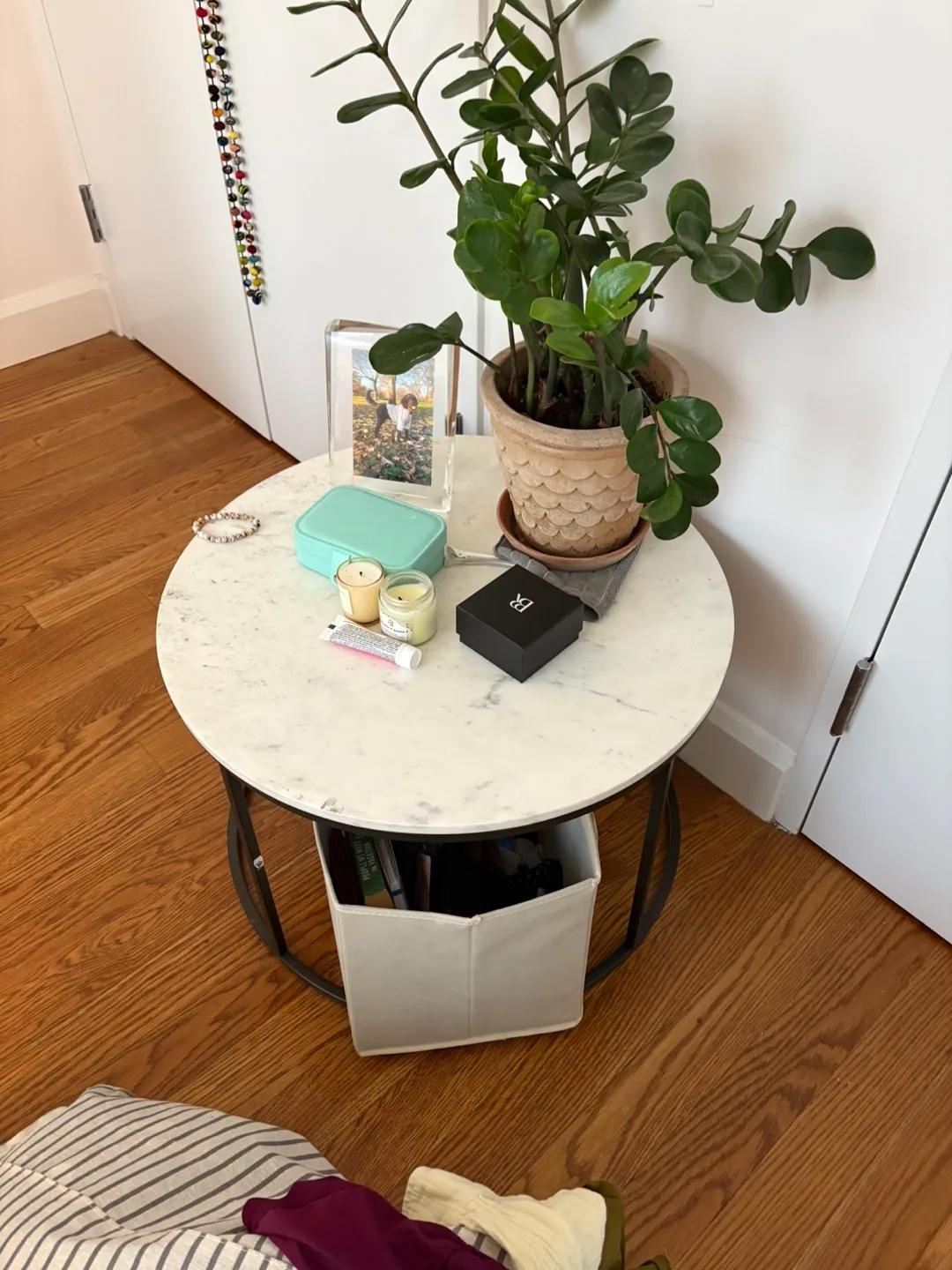 Round Marble Top Side Table thumbnail