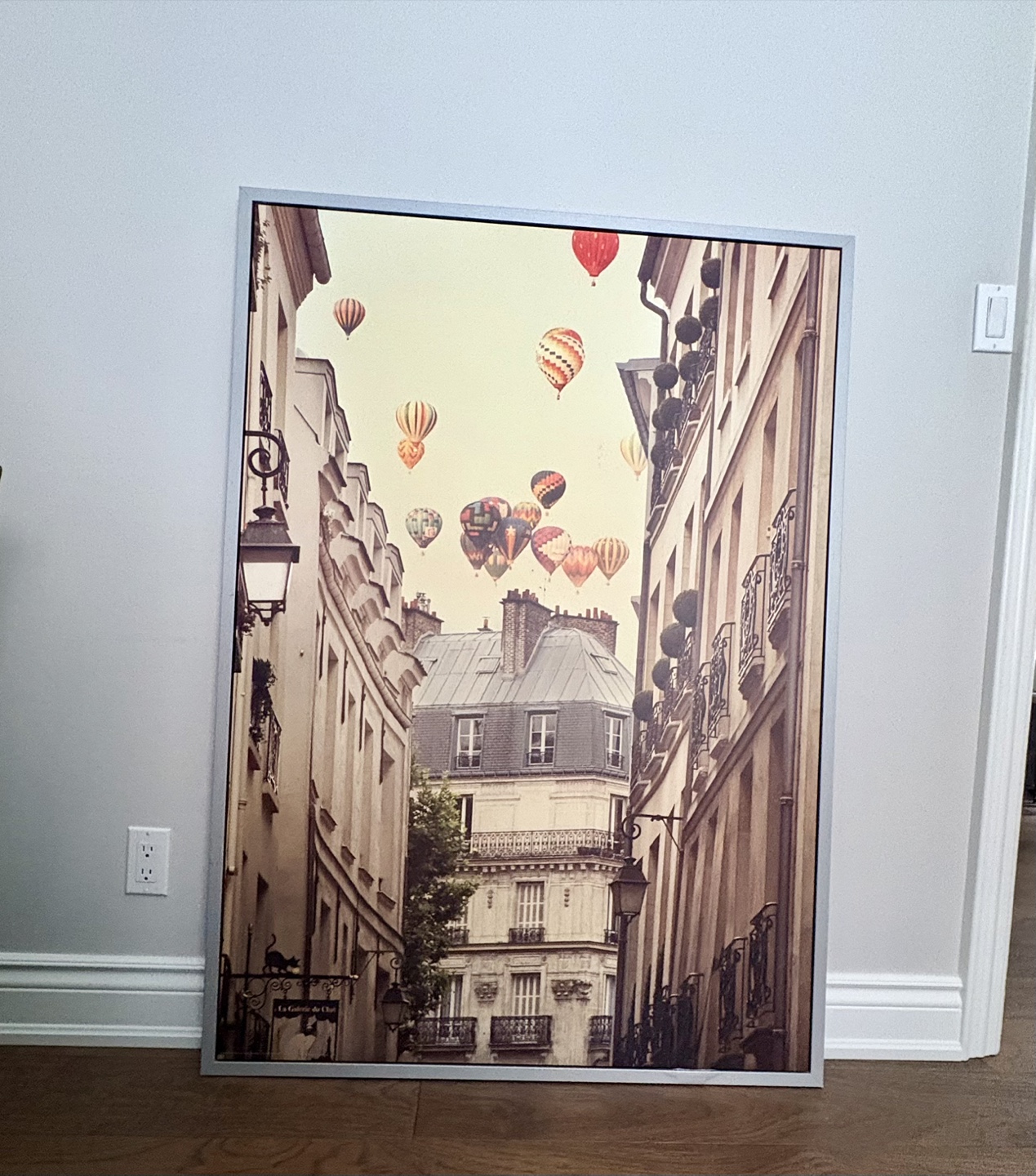 Framed Paris Hot Air Balloon Print 95cm x 1.31m - photo 3