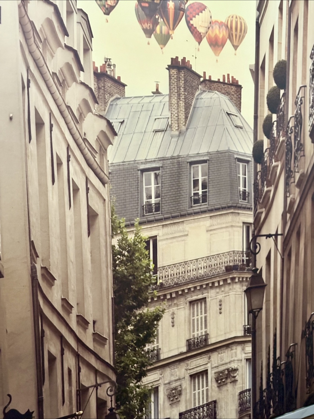 Framed Paris Hot Air Balloon Print 95cm x 1.31m - photo 5