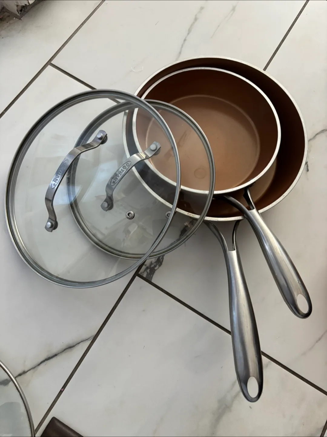 The Rock Copper Non-Stick Fry Pan Set image indicator(3)