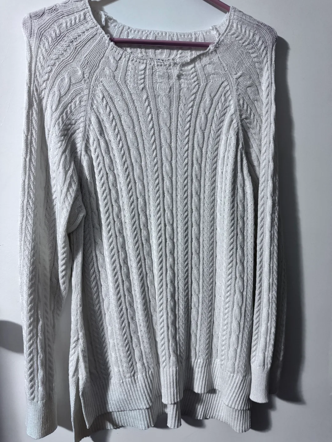 Cable Knit Sweater - White thumbnail