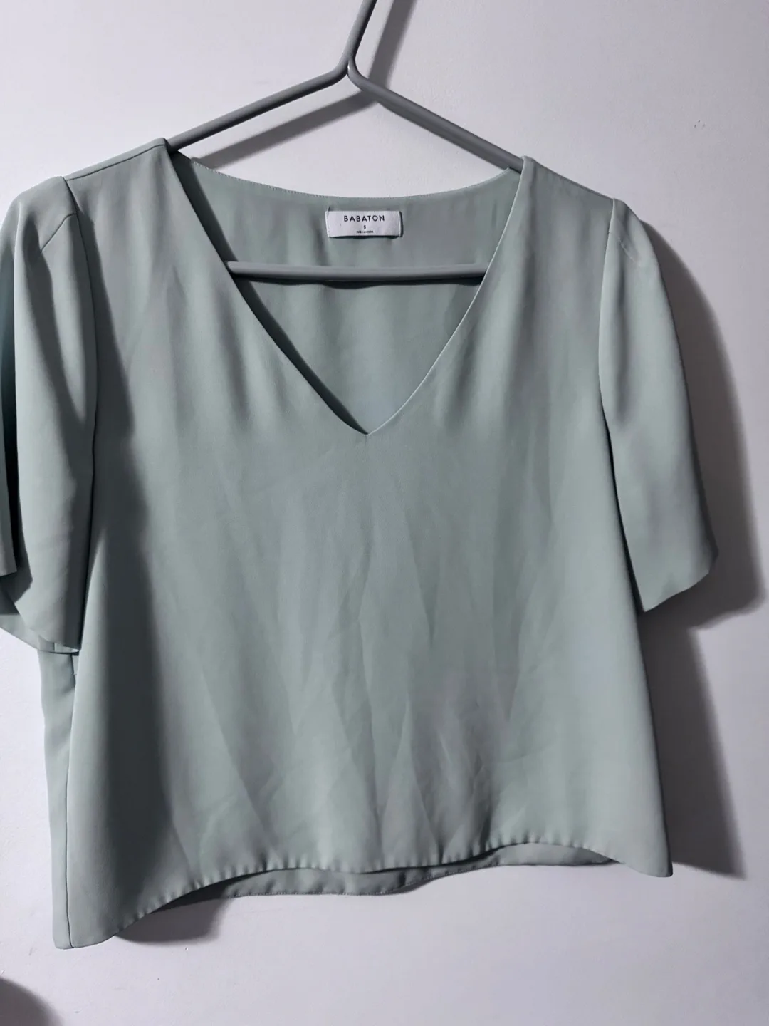 Babaton Light Green Blouse - Size S thumbnail