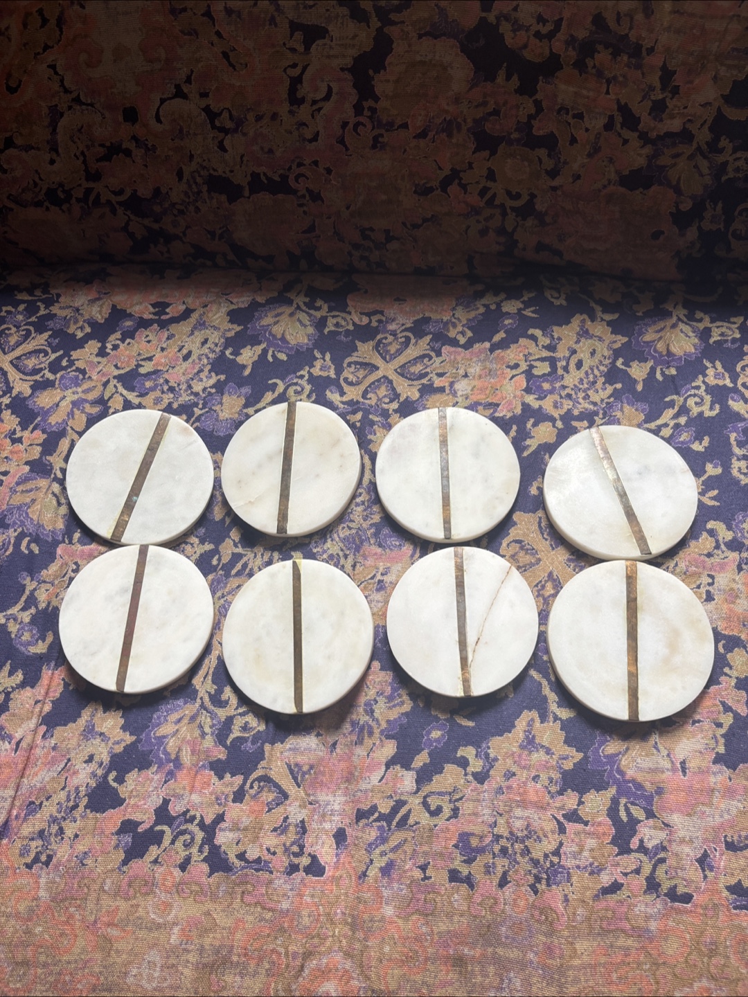 Marble Coasters with Gold Accents - Set of 8 - photo 3