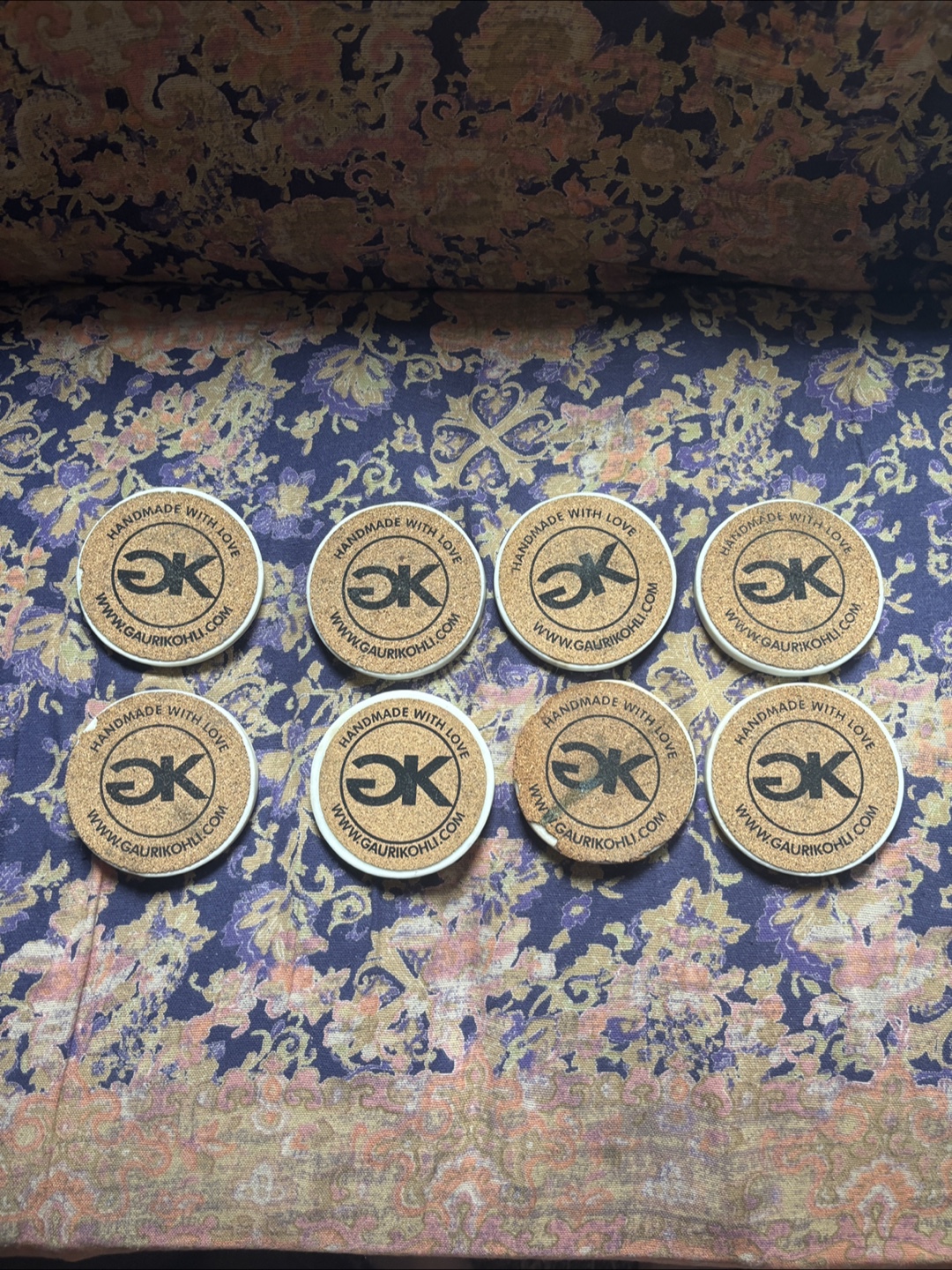Marble Coasters with Gold Accents - Set of 8 - photo 4