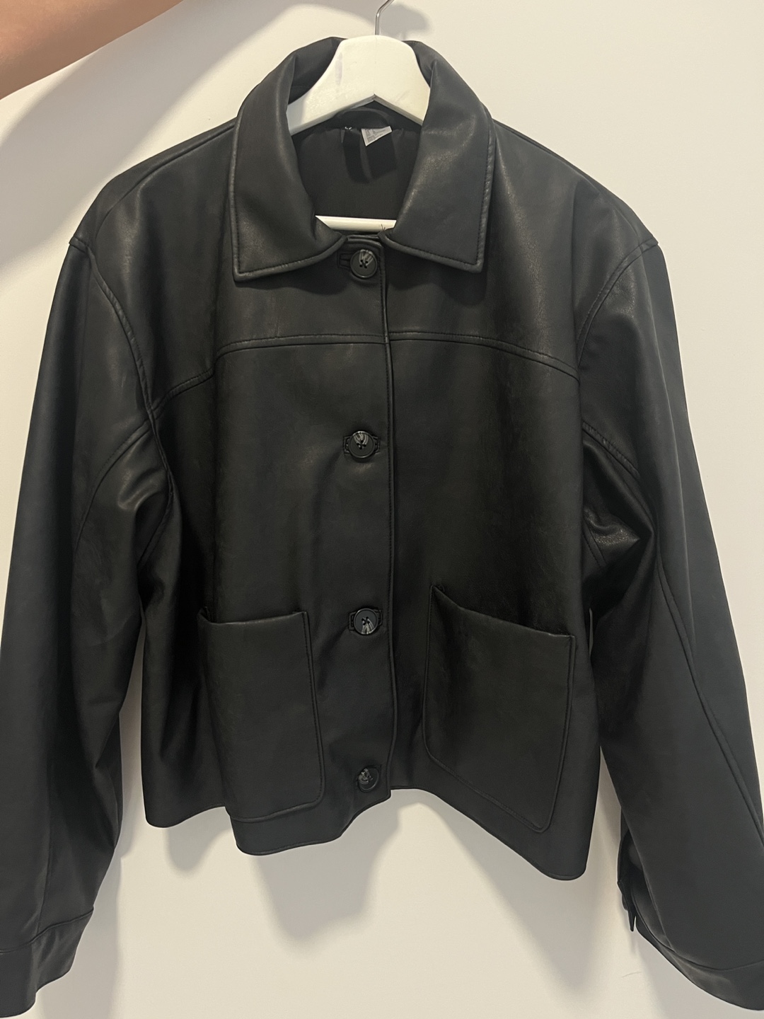H&M Black Faux Leather Jacket
