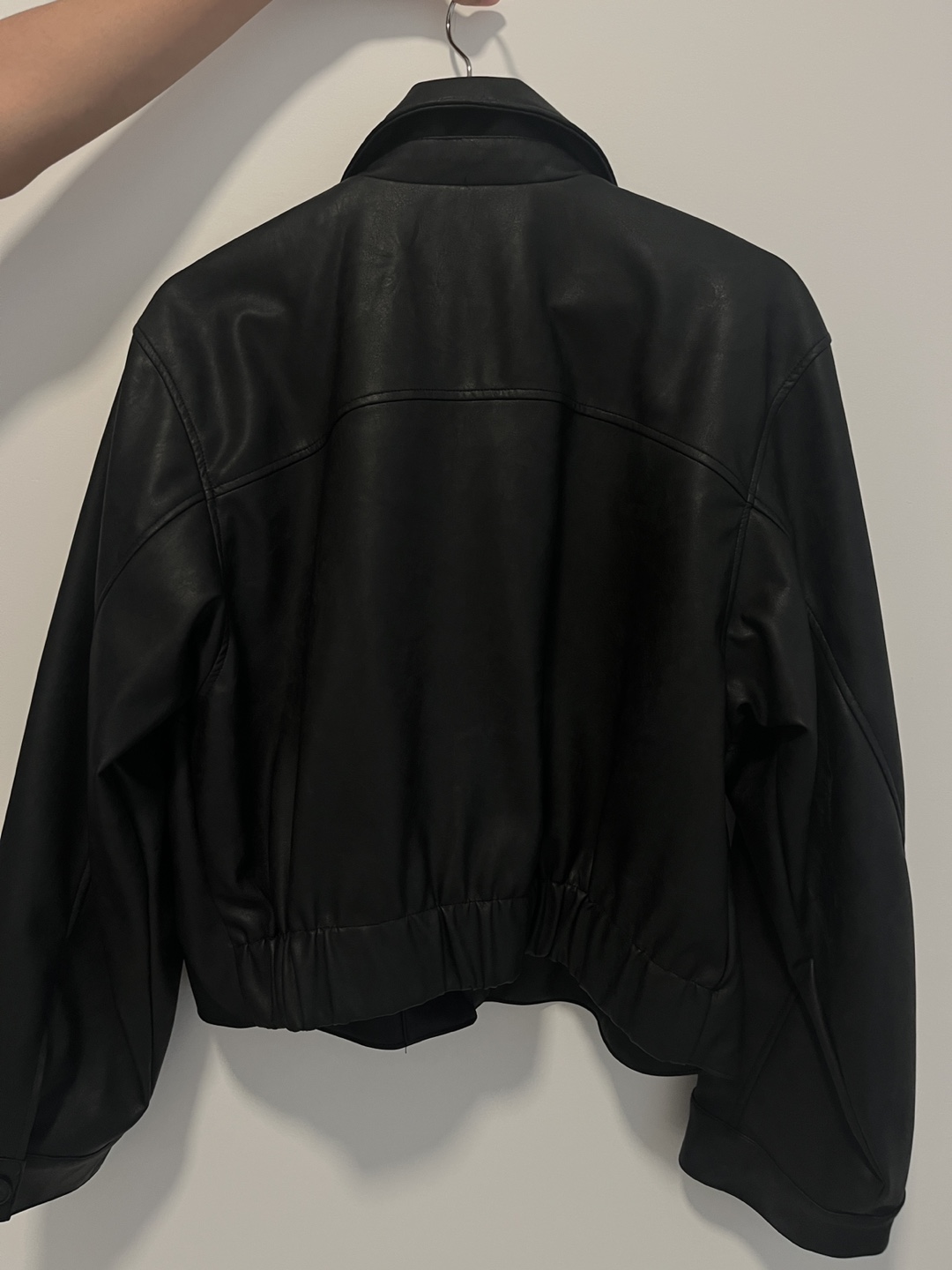 H&M Black Faux Leather Jacket - photo 2