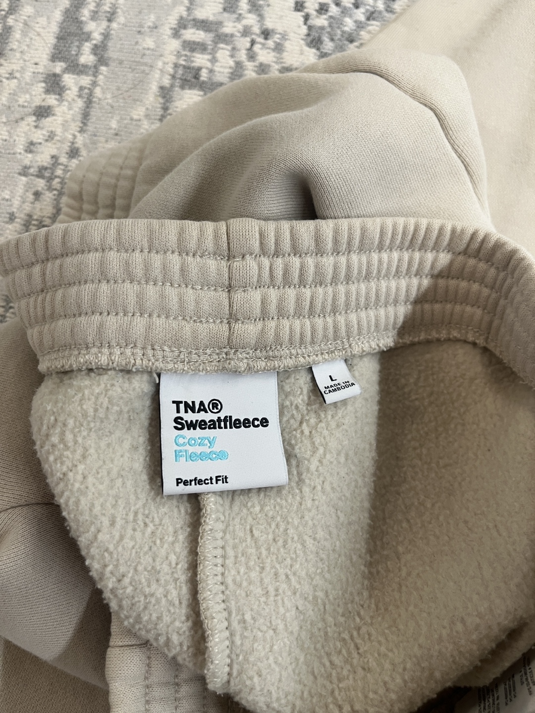 TNA Sweatfleece Cozy Fleece Perfect Fit Pants - L - photo 2