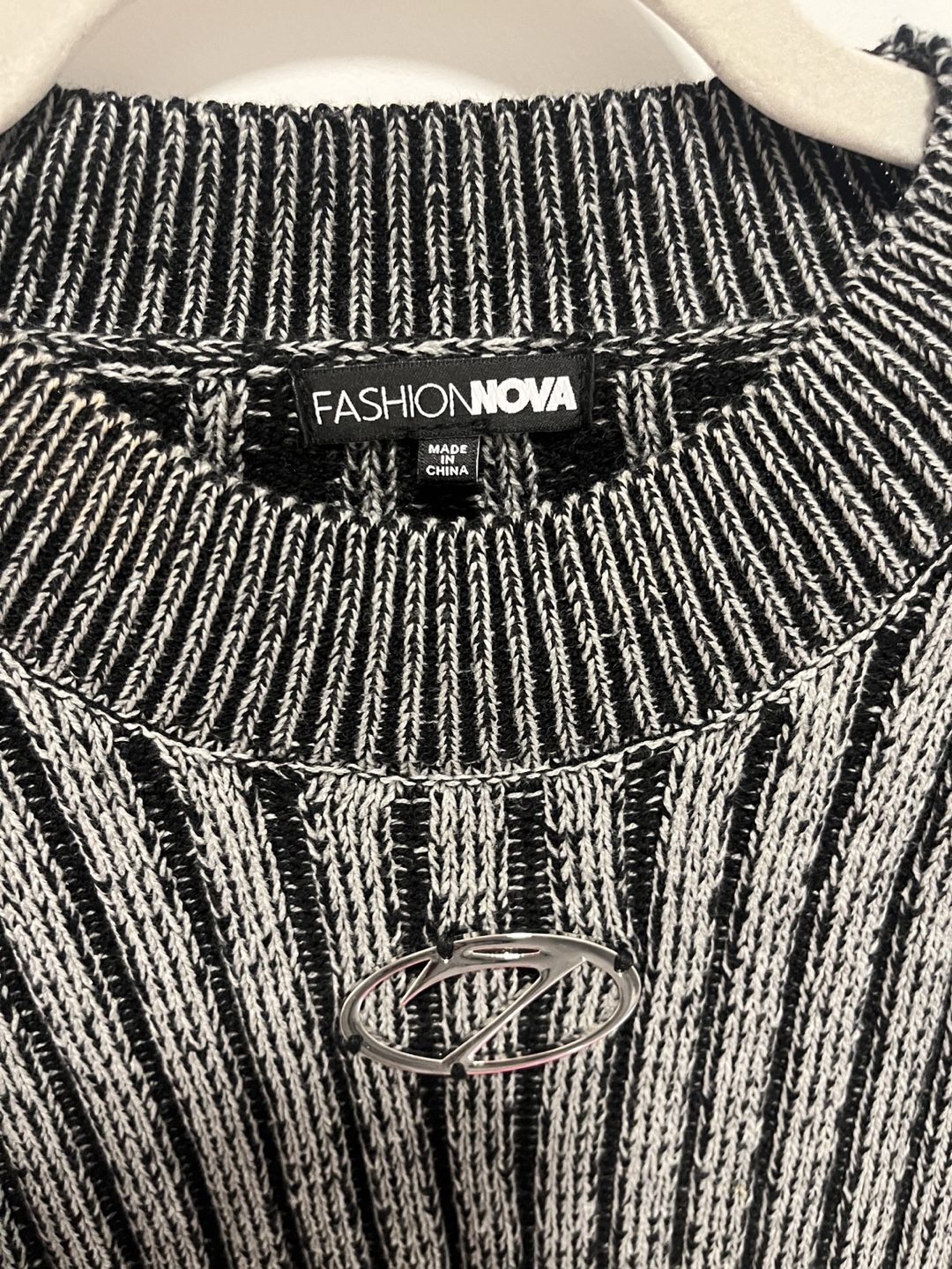 Fashion Nova Black & White Knit Sweater - photo 2