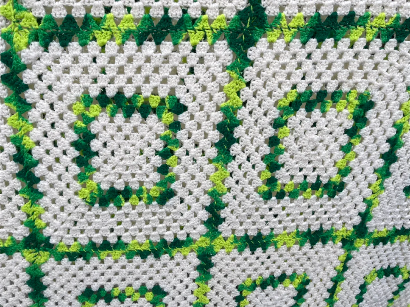 Handmade Crocheted Granny Square Blanket image indicator(2)