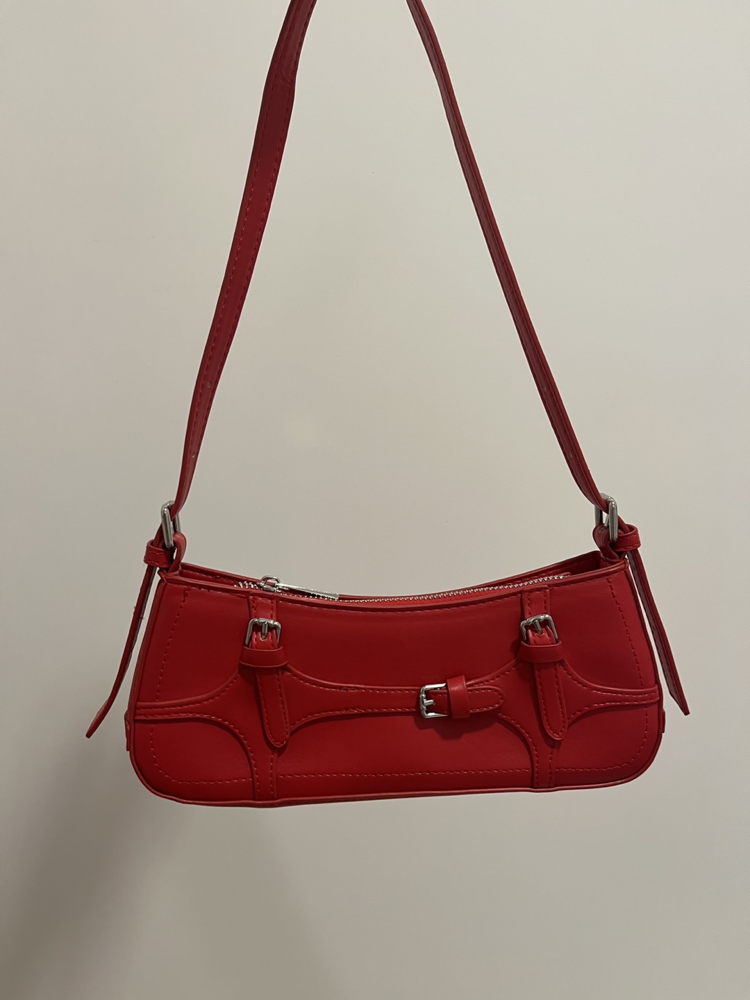 Y2K Style Shoulder Bag - Black & Red