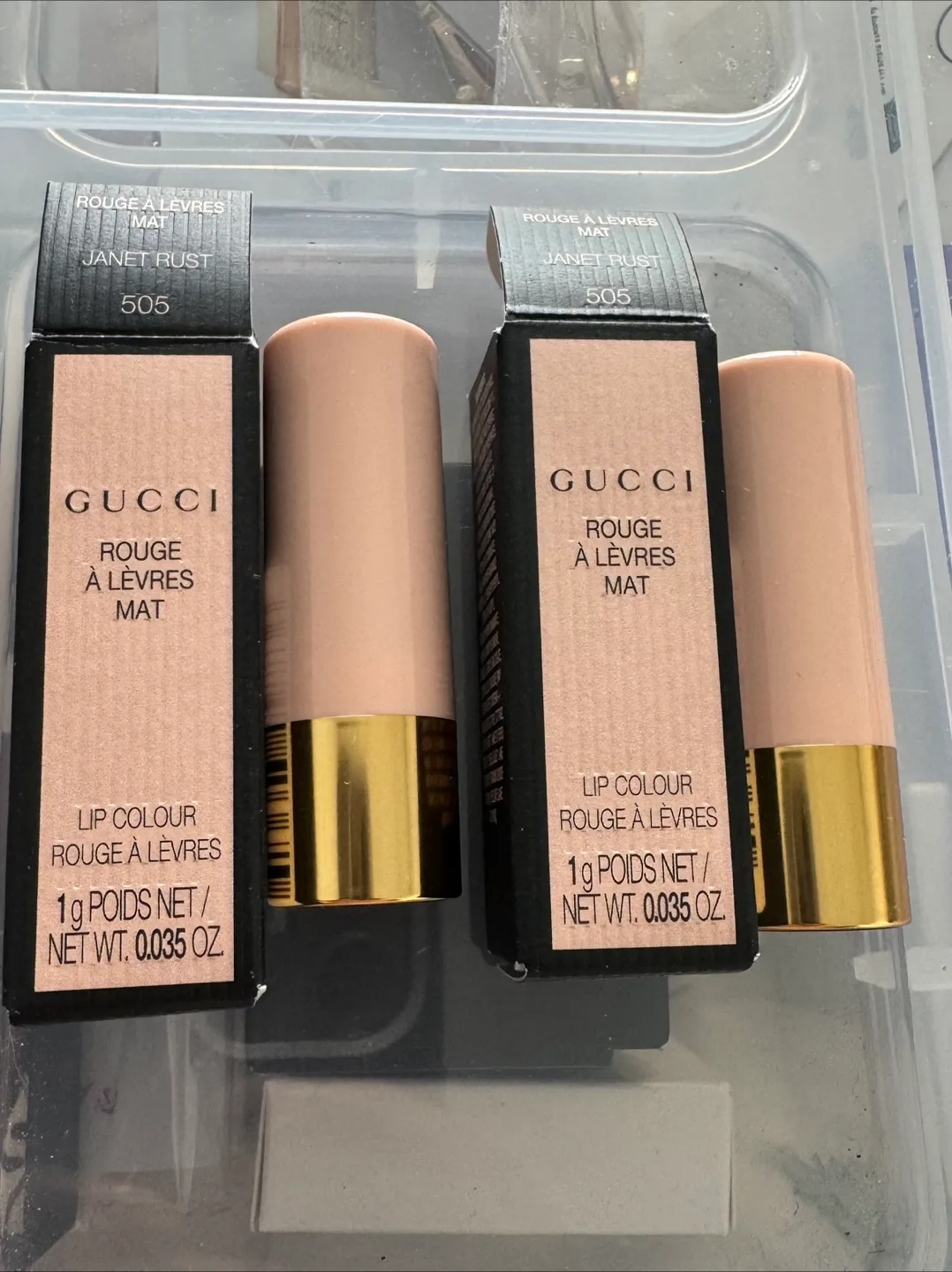 2 -GUCCI Matte Lipstick In JANET RUST 505 Mini  1g/.035oz image indicator(2)
