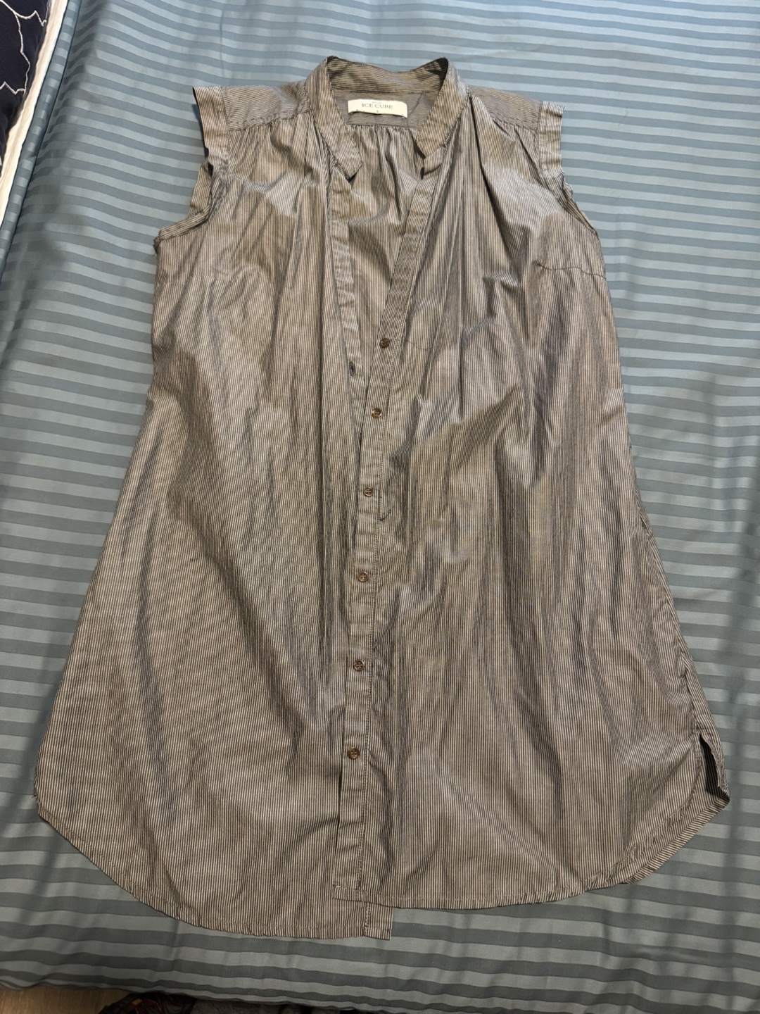 Ice Cube Striped Sleeveless Shirt - Size S