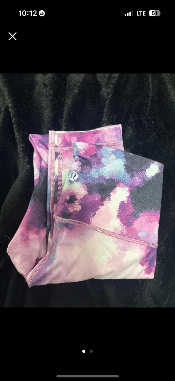 Lululemon Leggings - Purple/Pink thumbnail