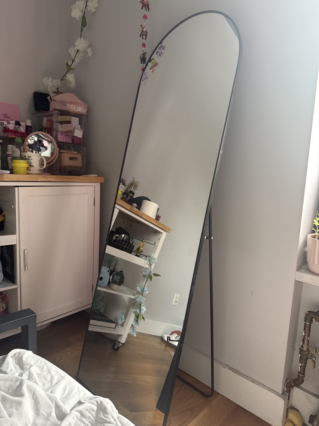 Black Arched Full Length Mirror