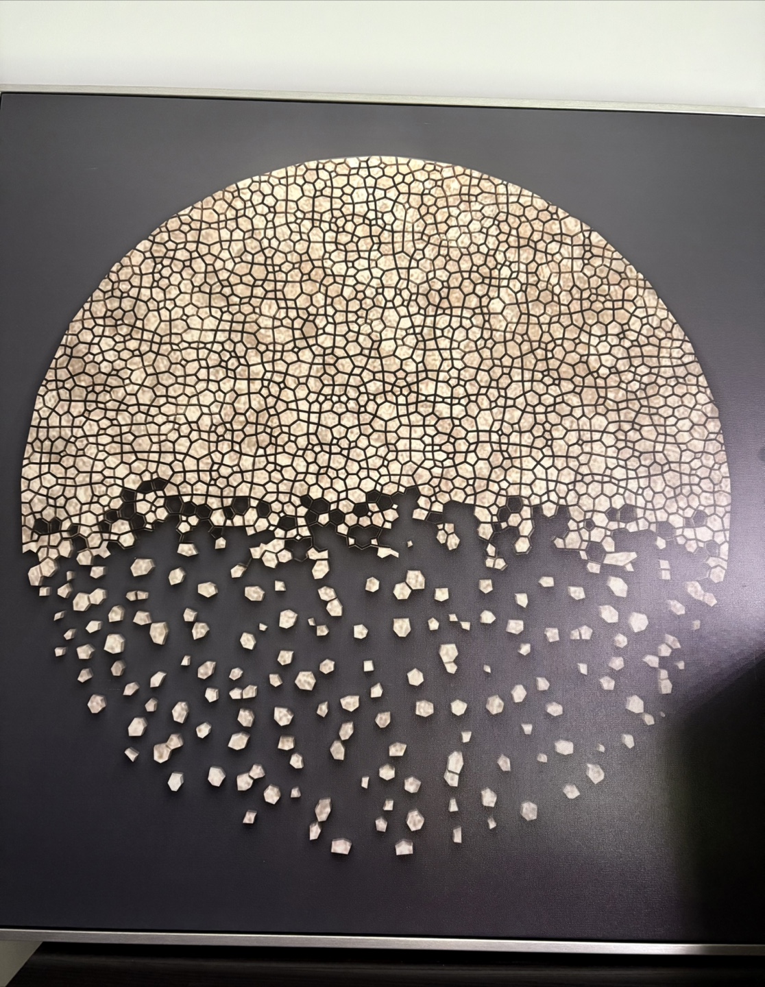 Framed Wall Art - Round Mosaic Design - photo 2