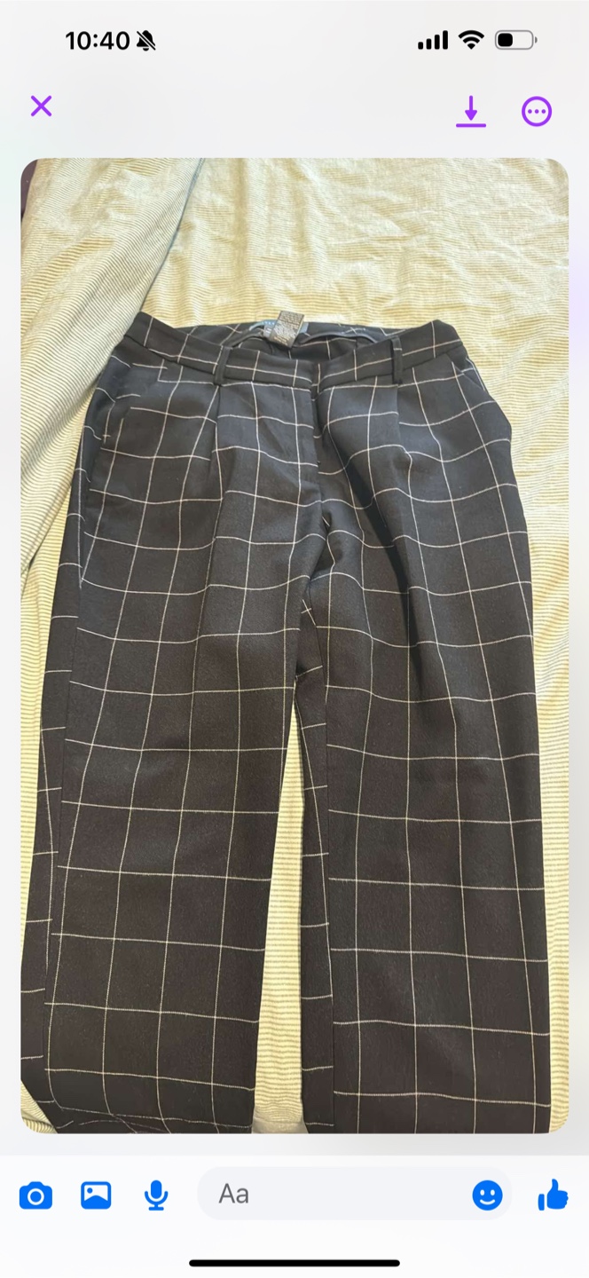 Izy Shier Plaid Pants - Size 7/8