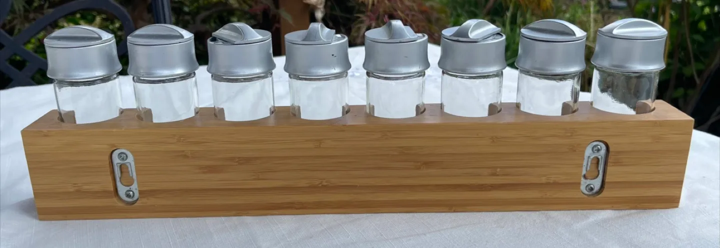 Trudeau 8 Bottle Bamboo Spice Rack image indicator(2)