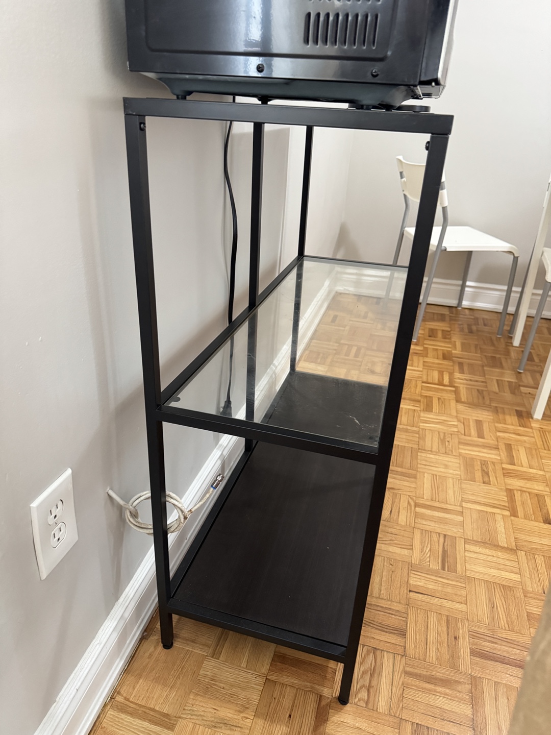 Shelf Unit - Black Metal & Glass - photo 4