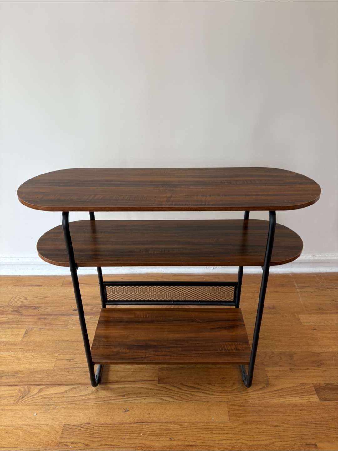 3-Tier Brown Wooden Shelf/console
