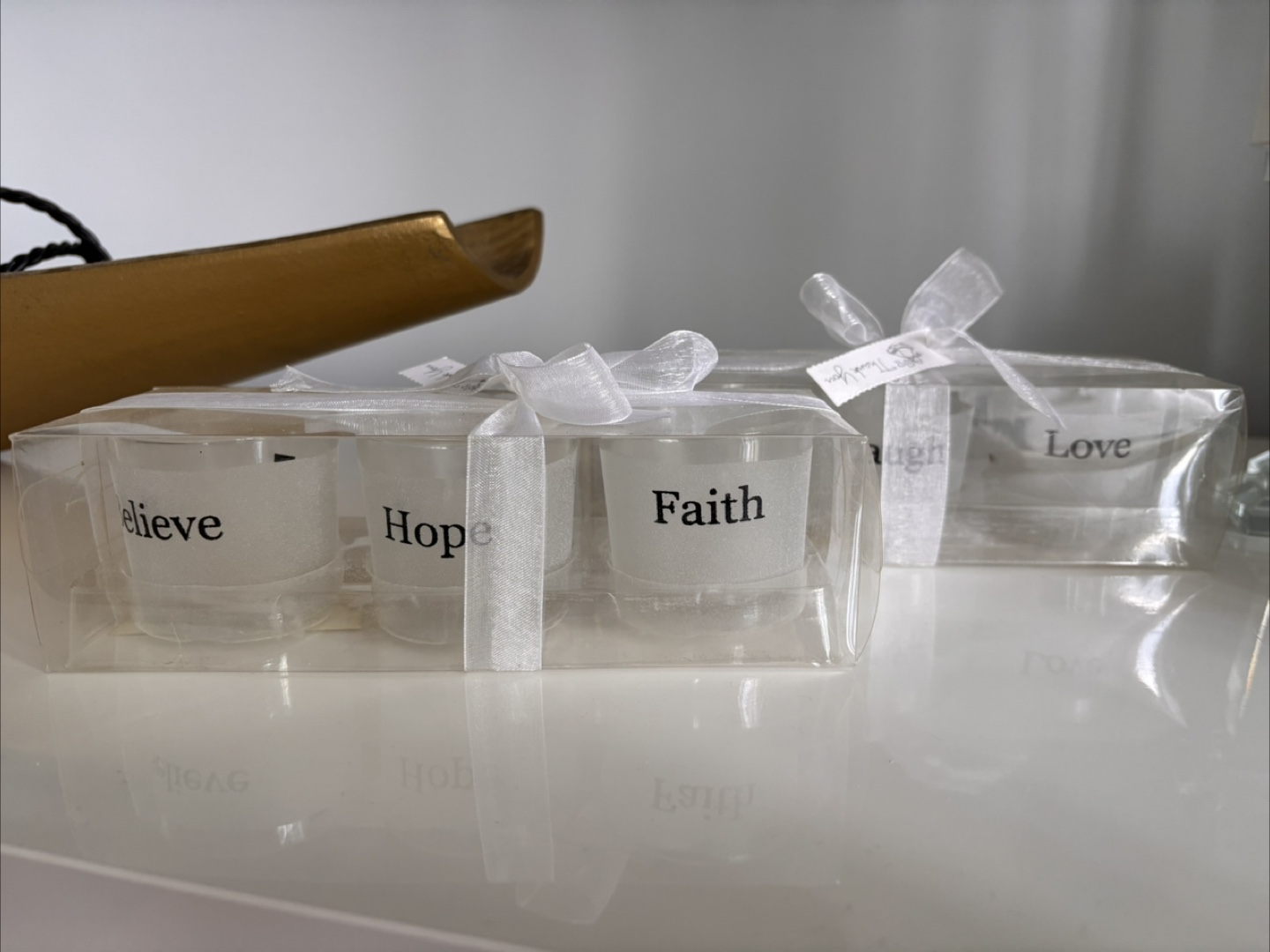 New Glass Candle Holders - Two Sets of 3