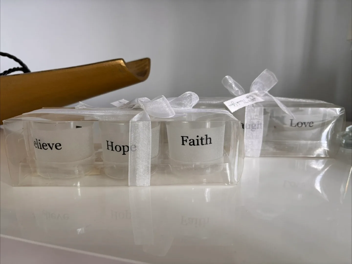 New Glass Candle Holders - Two Sets of 3 thumbnail