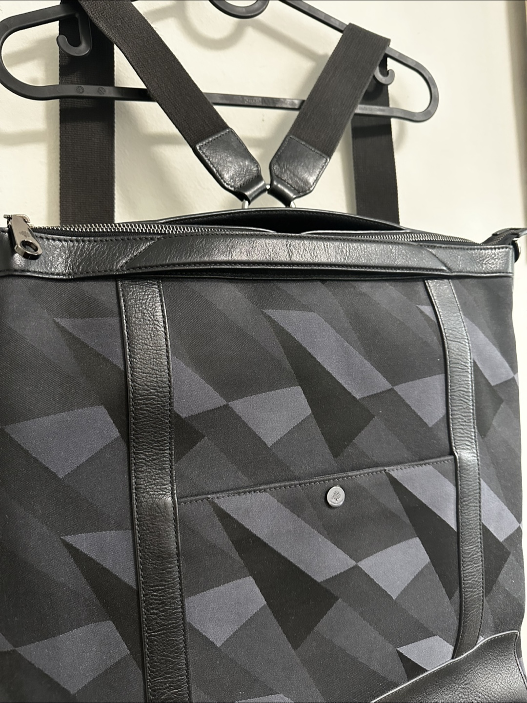 Mulberry Tote Backpack - Black Geometric Pattern - photo 2