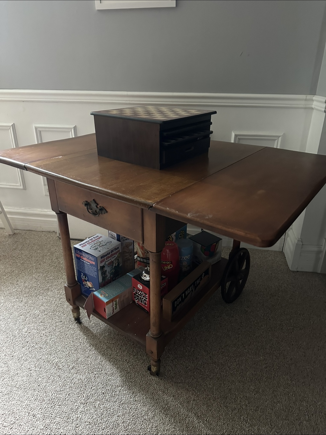 Vintage Wood Serving Cart - photo 3